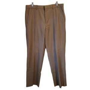 Calvin Klein Mens Size 34x32 Gray  Solid Dress Pants